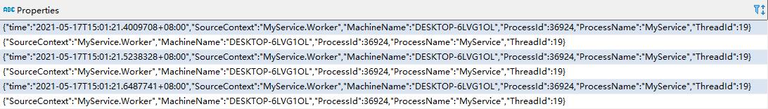 Serilog SQLite table properties