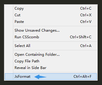 鼠标右键使用JsFormat