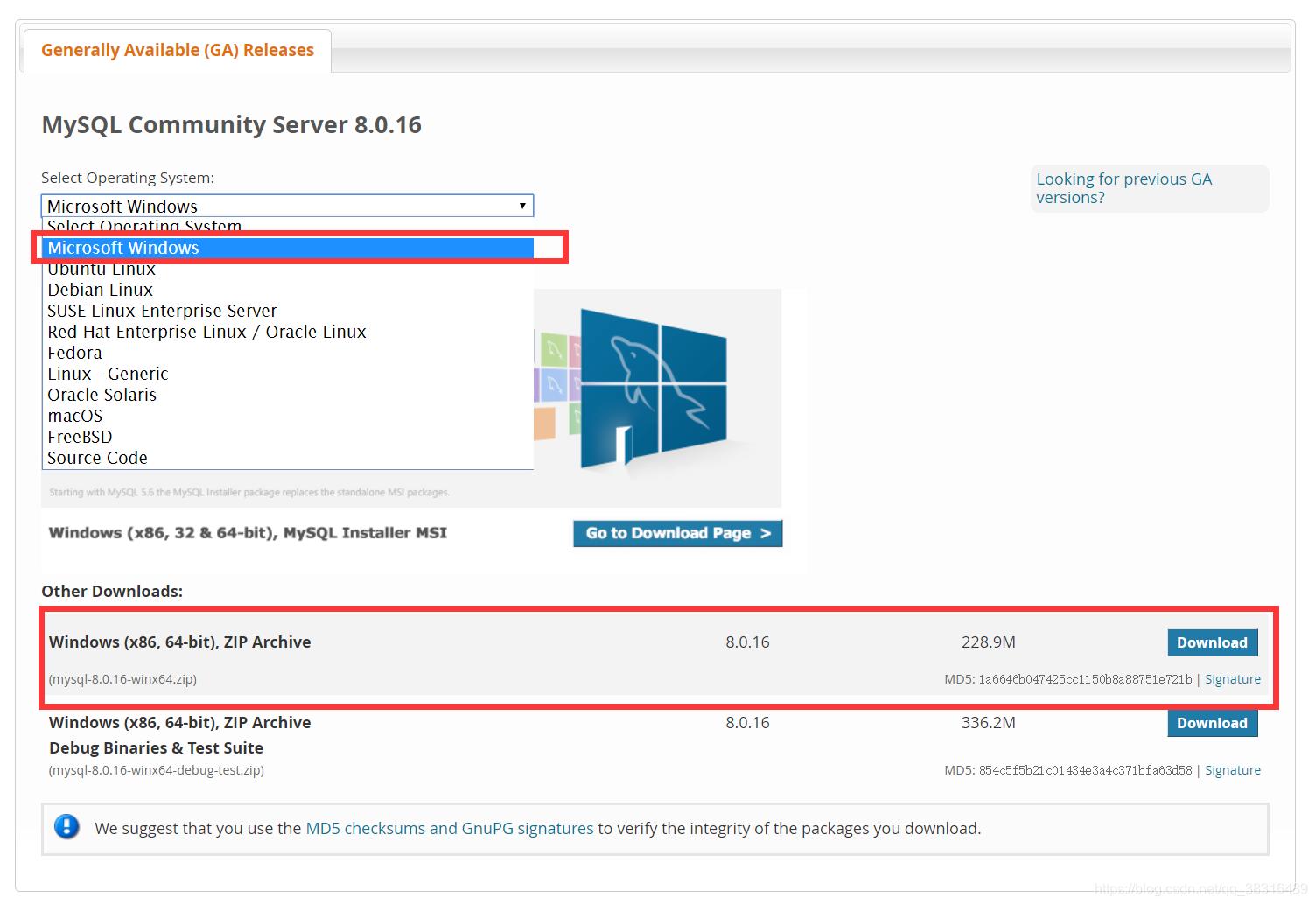 下载windows解压版mysql