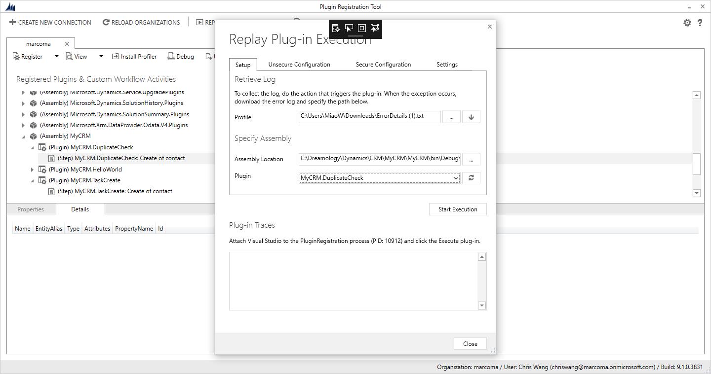 怎样Debug Dynamics 365 CRM Plugin