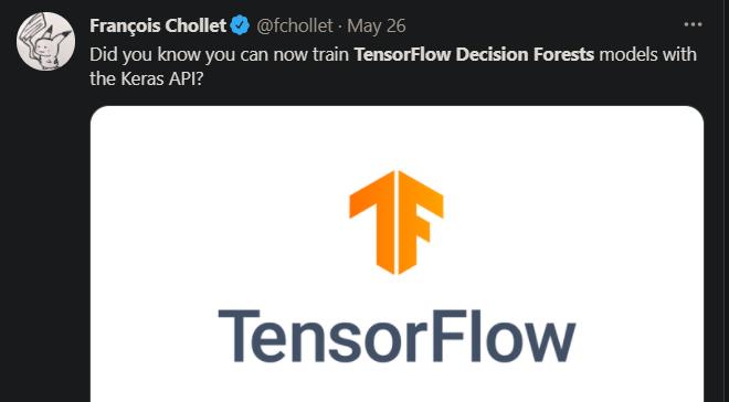 资源推荐 | TensorFlow开源决策森林库TF-DF