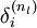 \\textstyle \\delta^{(n_l)}_i