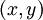 \\textstyle (x,y)