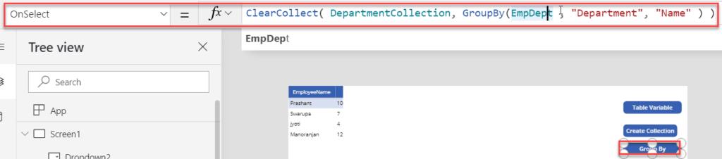 Filter() Function in PowerApps Table