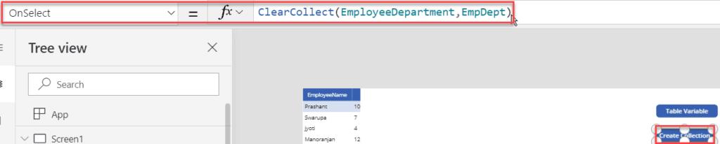 Filter Function in PowerApps Table