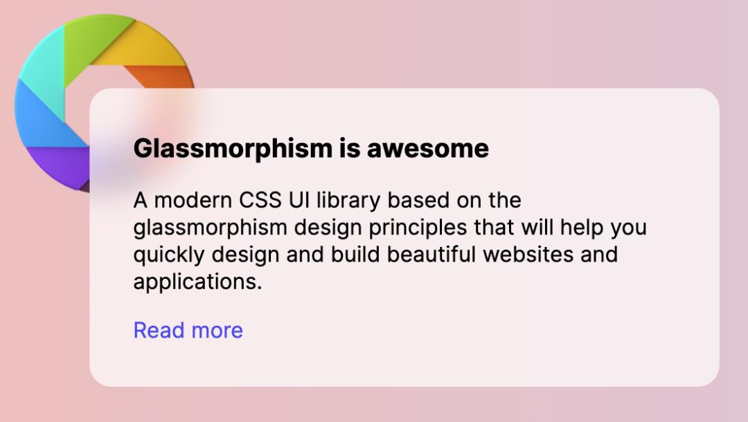 仅使用 HTML 和 CSS 实现毛玻璃效果（Glassmorphism）