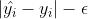 \\left | \\hat{y_i}-y_i \\right |-\\epsilon