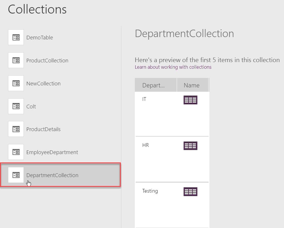 powerapps groupby collection