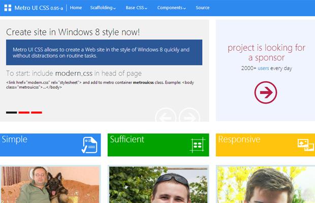 metro ui css library patterns open source