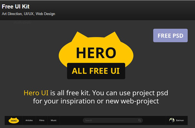 hero free ui kit