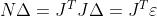 N\\Delta={J^T}J\\Delta={J^T}\\varepsilon