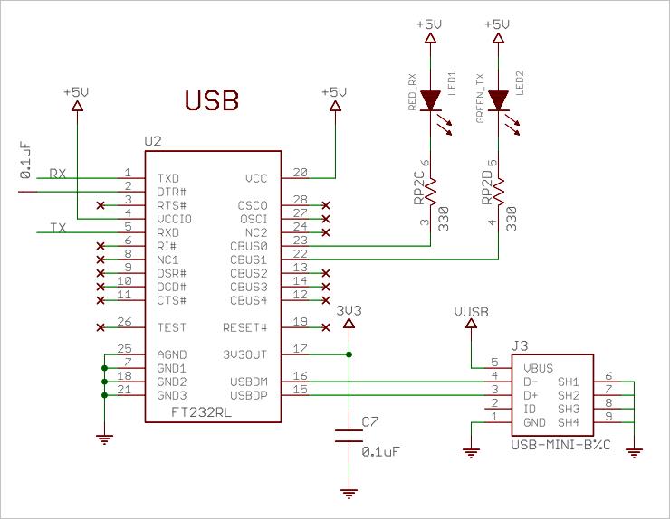 ▲ USB-CH340G下载电路