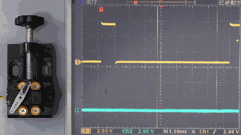 ▲ 输出脉冲信号控制舵机旋转