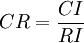 CR=frac{CI}{RI}