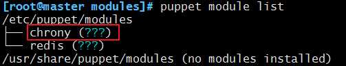 查看puppet模块列表