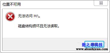 磁盘结构损坏且无法读取