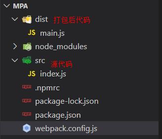 一个简单的webpack项目文件目录结构