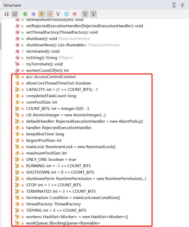 ThreadPoolExecutor属性