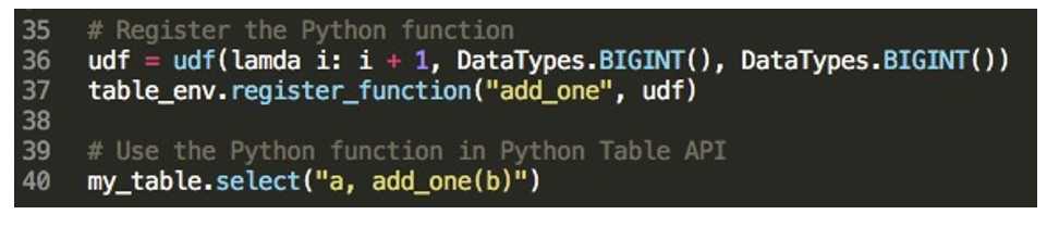 python UDF