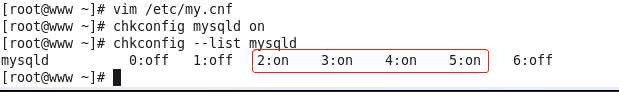 chkconfig mysql 状态