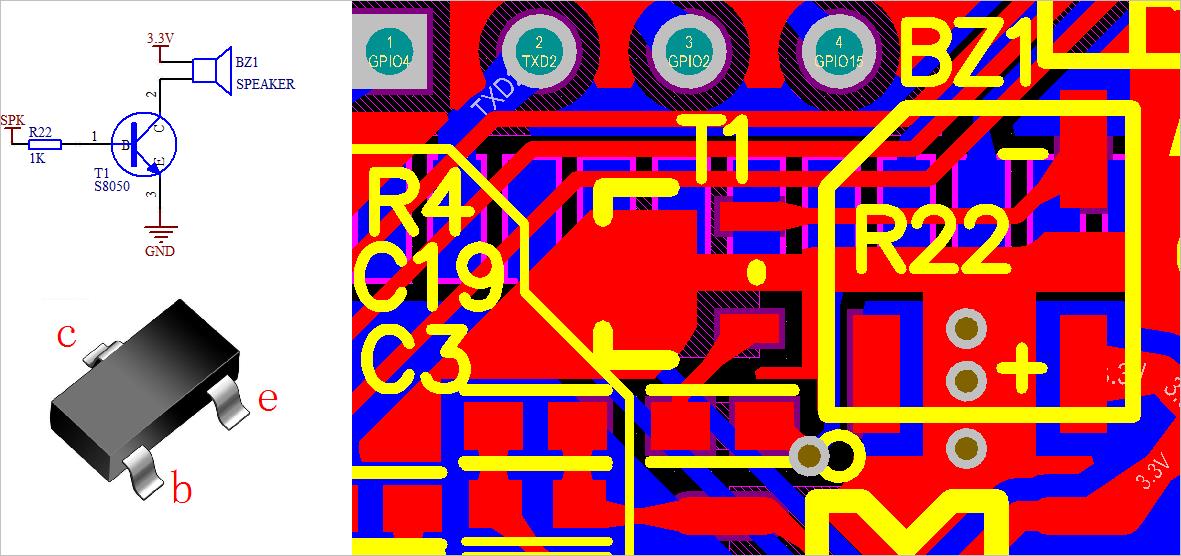 ▲ 图1.3  SPEAKER的驱动T1封装错误