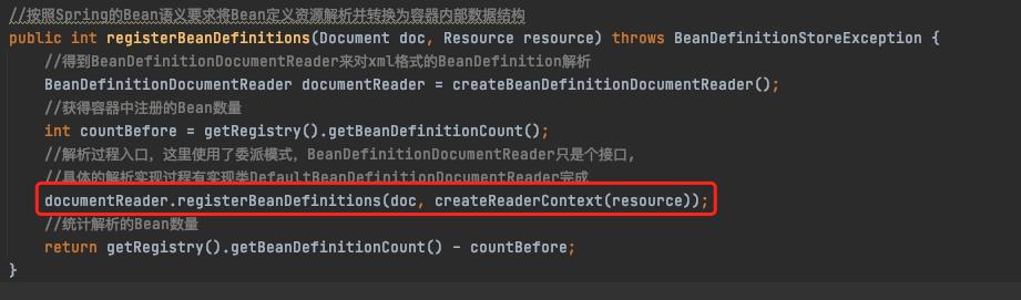 XmlBeanDefinitionReader-registerBeanDefinitions