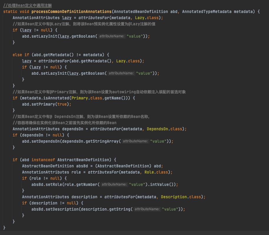 AnnotationConfigUtils-processCommonDefinitionAnnotations