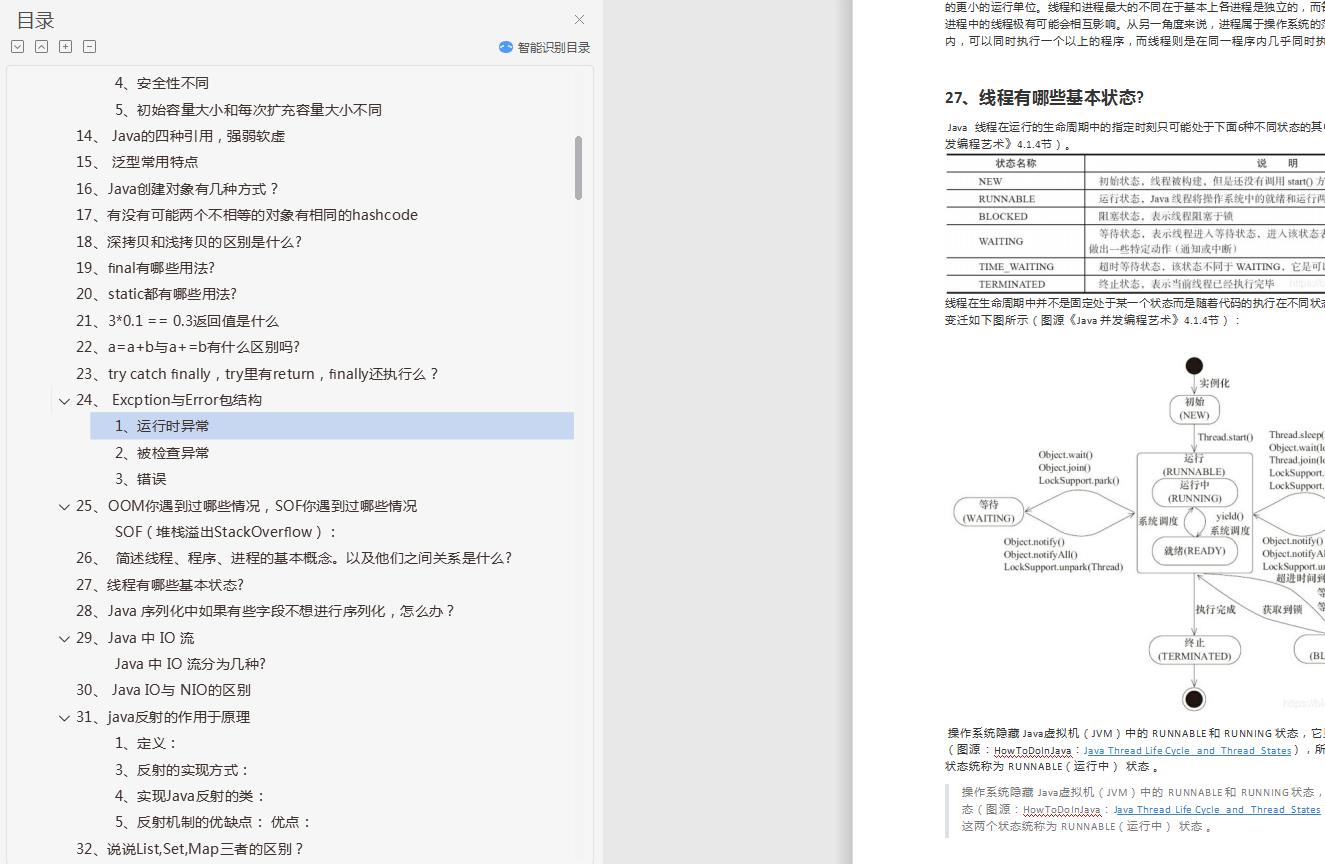 100页6W字的Java面试题，去过大厂面试的程序员都说被问到过