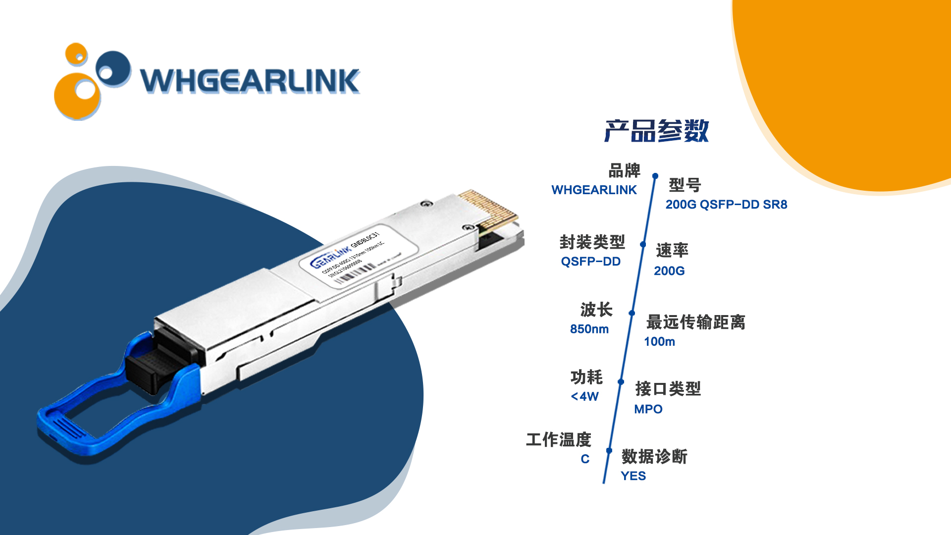 200G QSFP-DD SR8 技术参数