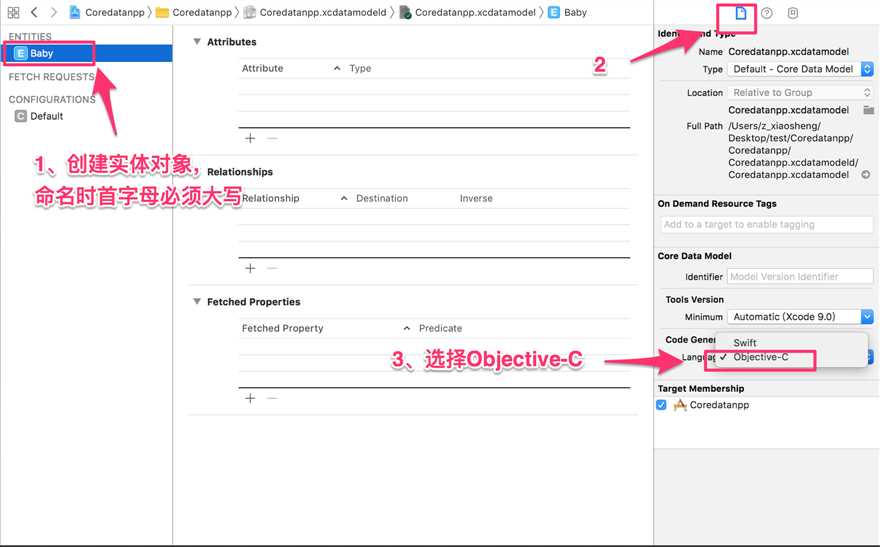 实体对象命名Language属性