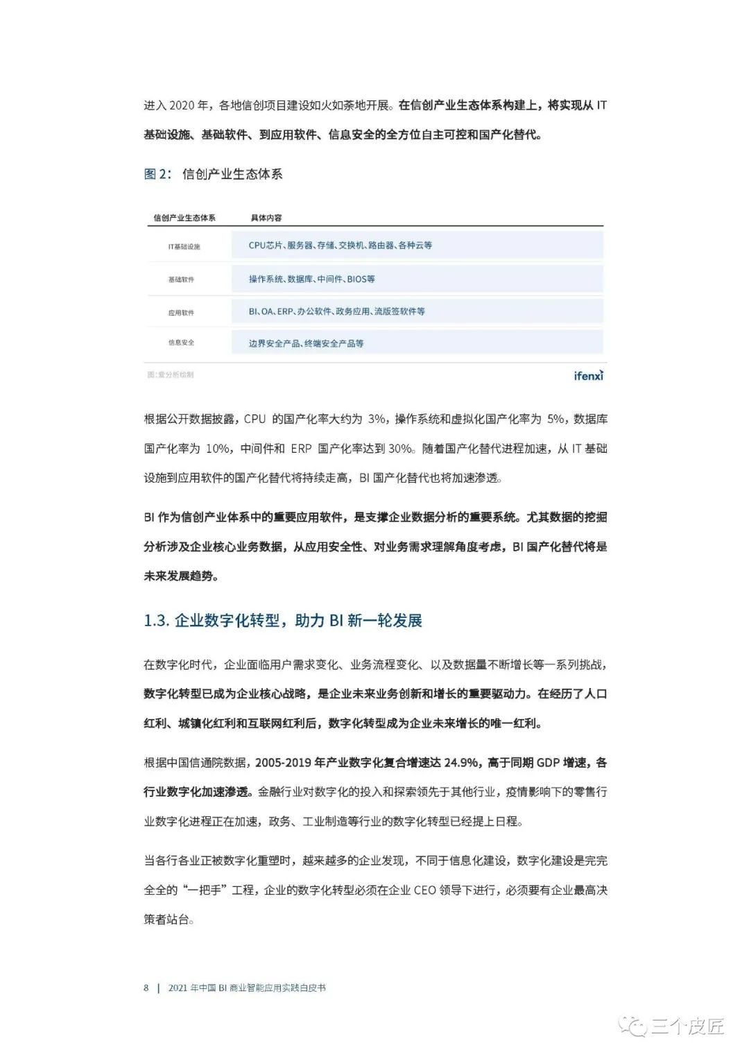 爱分析：2021年中国BI商业智能应用实践白皮书