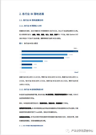 2021年中国BI商业智能应用实践白皮书