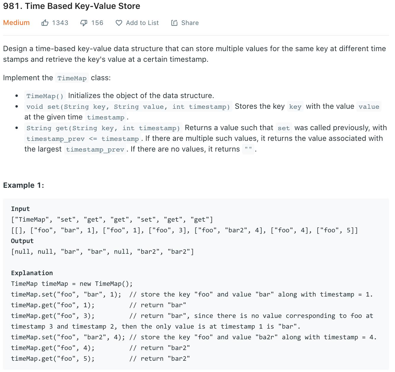 Time Based Key-Value Store