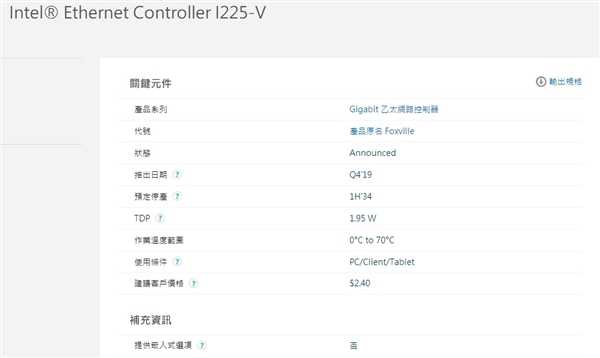 千兆以太网已成过去！Intel 将全面普及 2.5Gbps 以太网