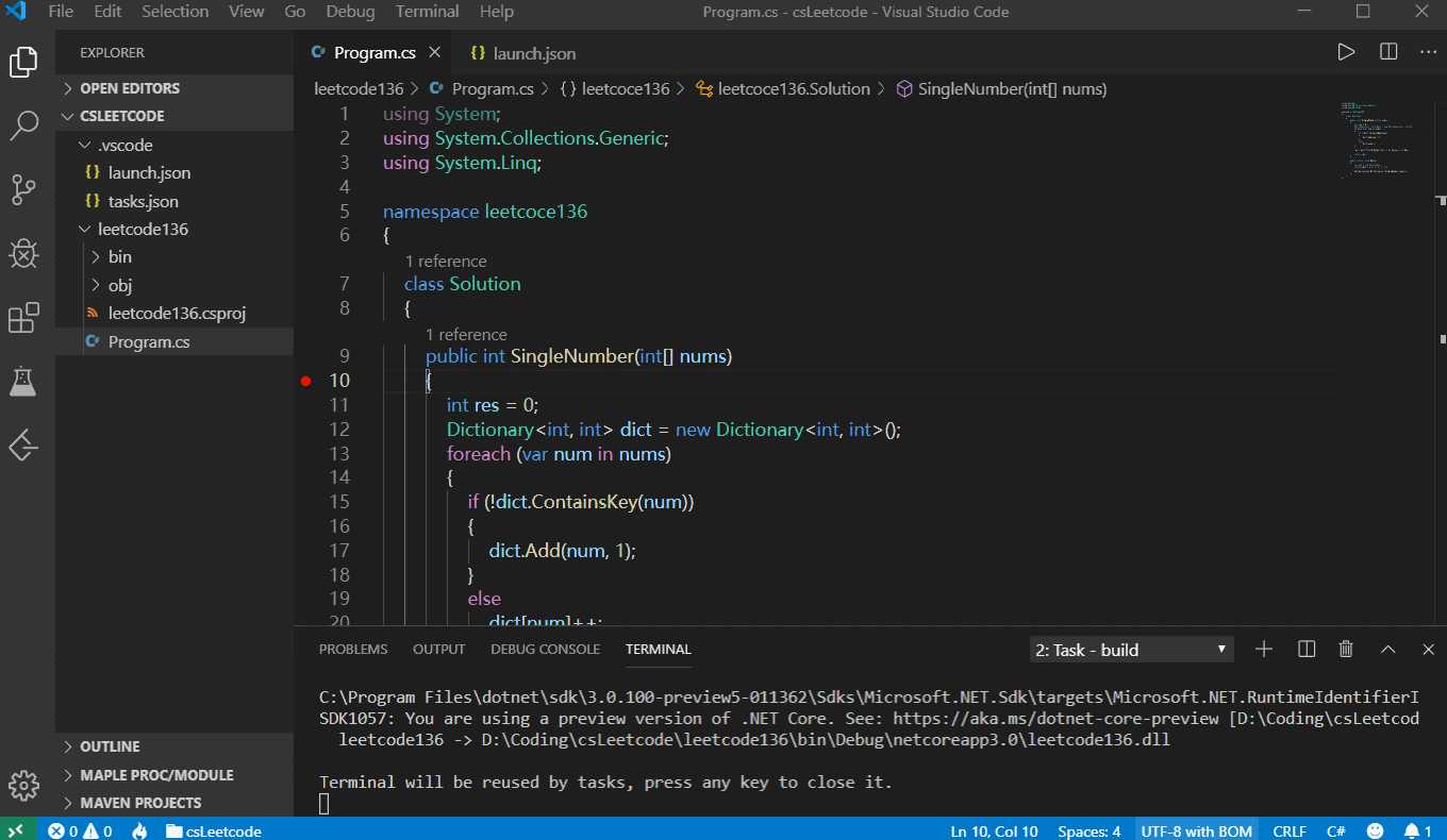 vs code-config-C#-part1