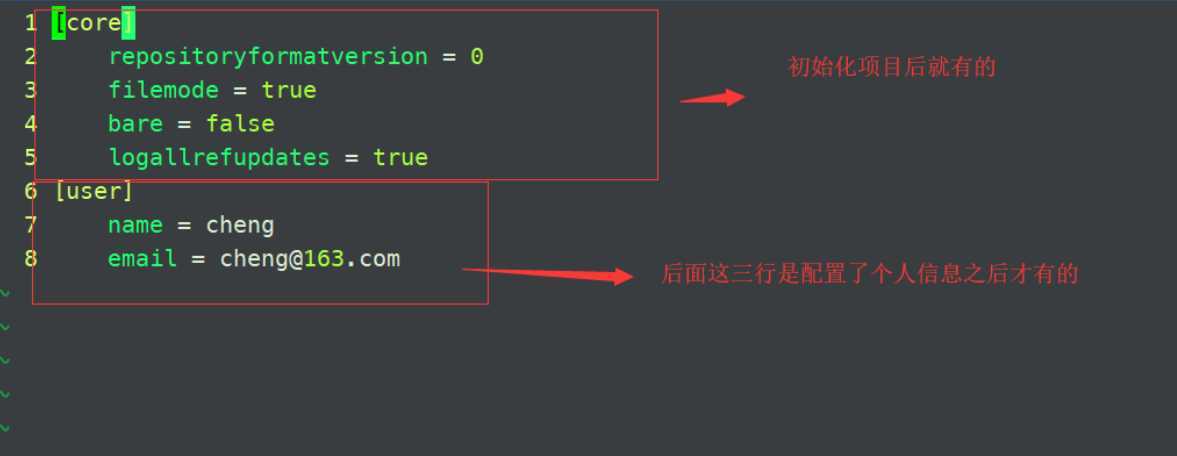 .git/config配置信息