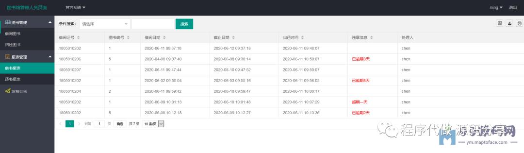 jsp、layui、mysql图书管理系统