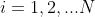 i=1,2,...N