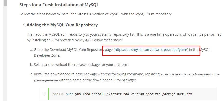 一文带你centos7下yum安装部署mysql5.7版本