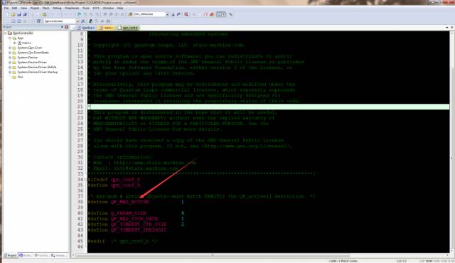 QM UML状态机建模实例之Blinky for cortex-m0