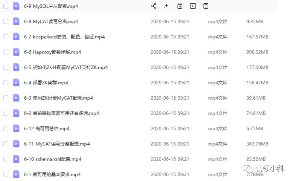 超清MyCAT和MySQL搭建高可用企业级数据库集群