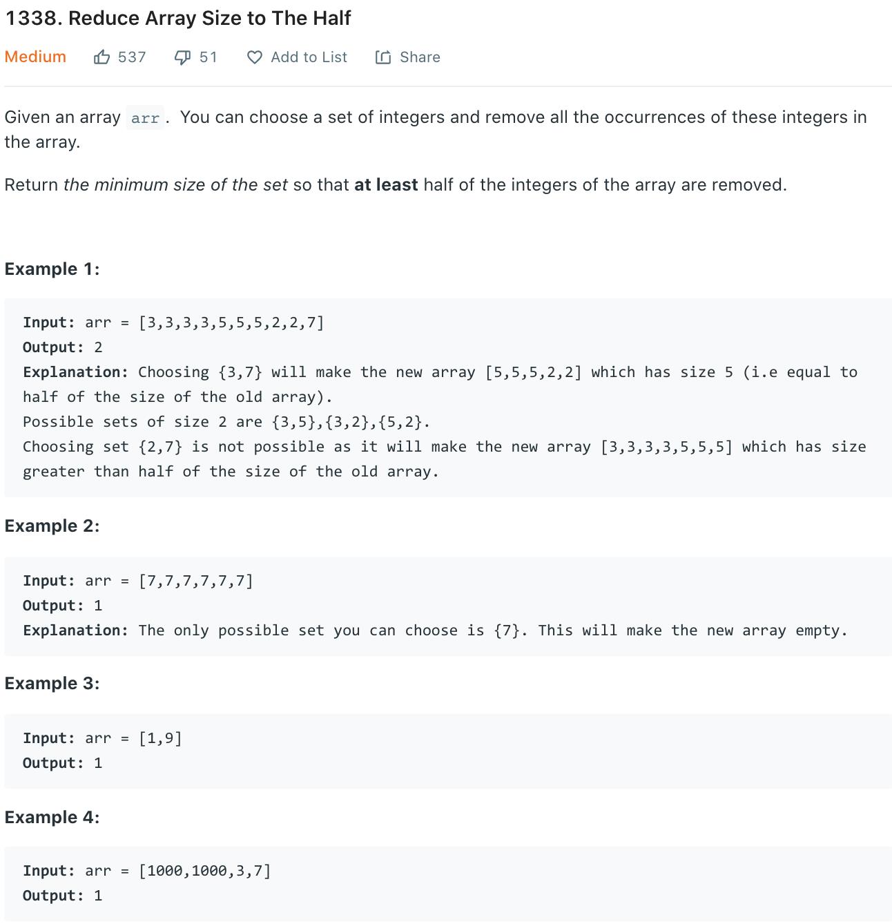 Reduce Array Size to The Half