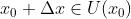 x_{0} + \\Delta x\\in U(x_{0})