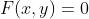 F(x,y)=0