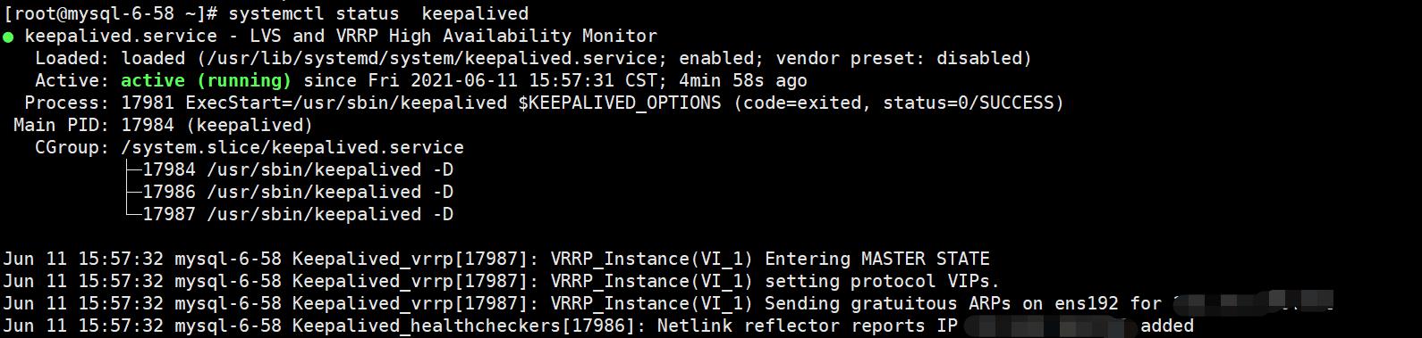 keepalived状态