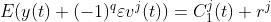 E(y(t)+(-1)^{^{q}}\\varepsilon v^{j}(t))=C_{1}^{j}(t)+r^{j}