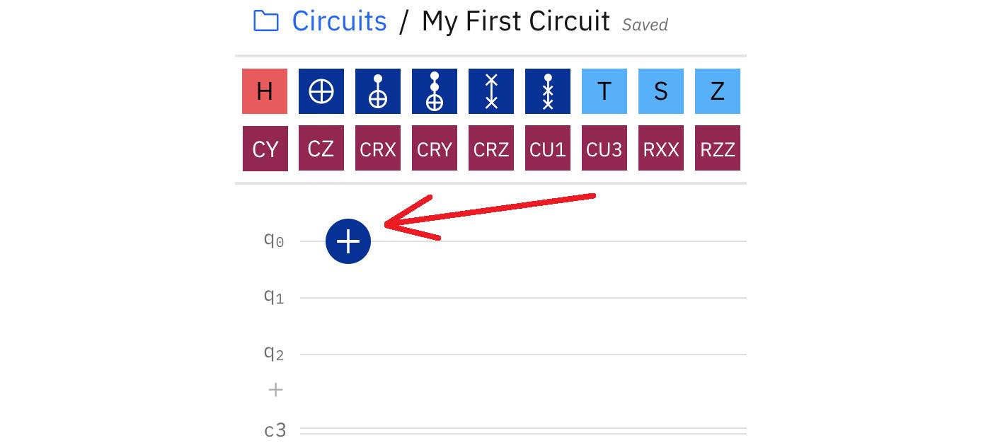 Add an X (NOT) gate to the first qubit