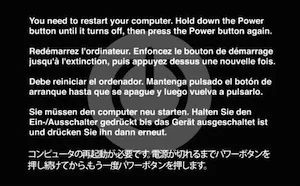 安装黑苹果参见错误代码及解决方法