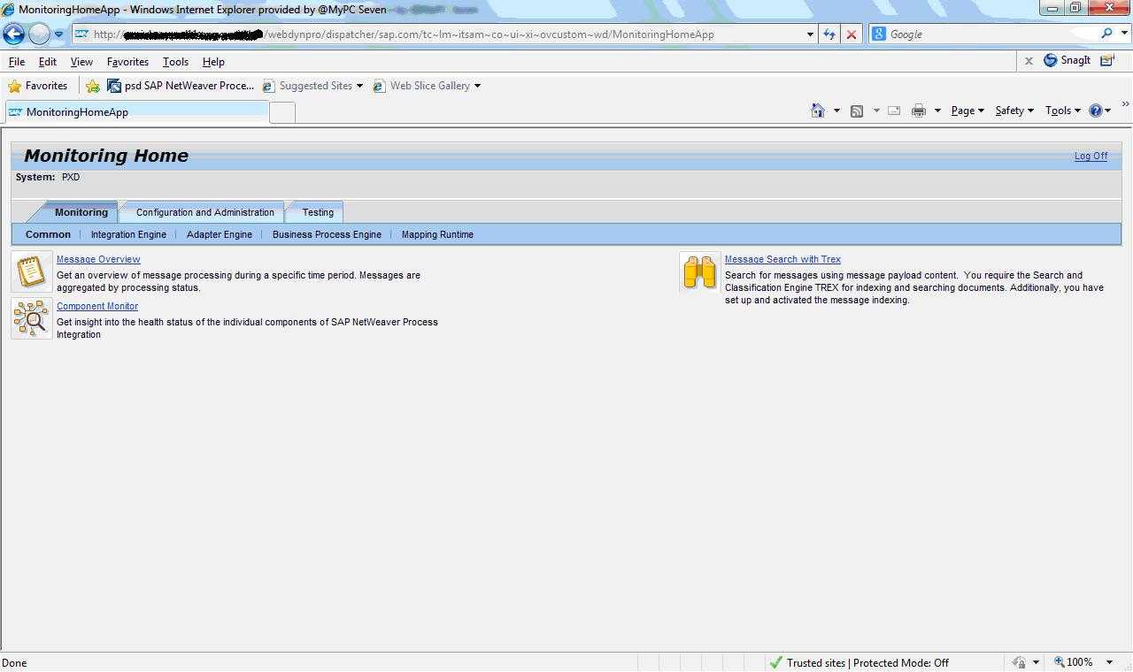 Figure 13 – Configuration and Monitoring