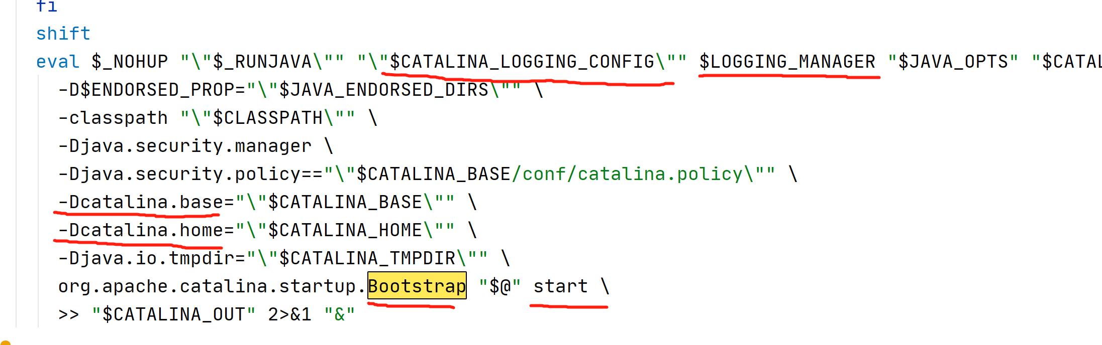 catalina.sh Bootstrap start